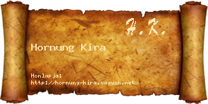 Hornung Kira névjegykártya
